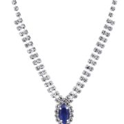 DIAMOND AND SAPPHIRE NECKLACE